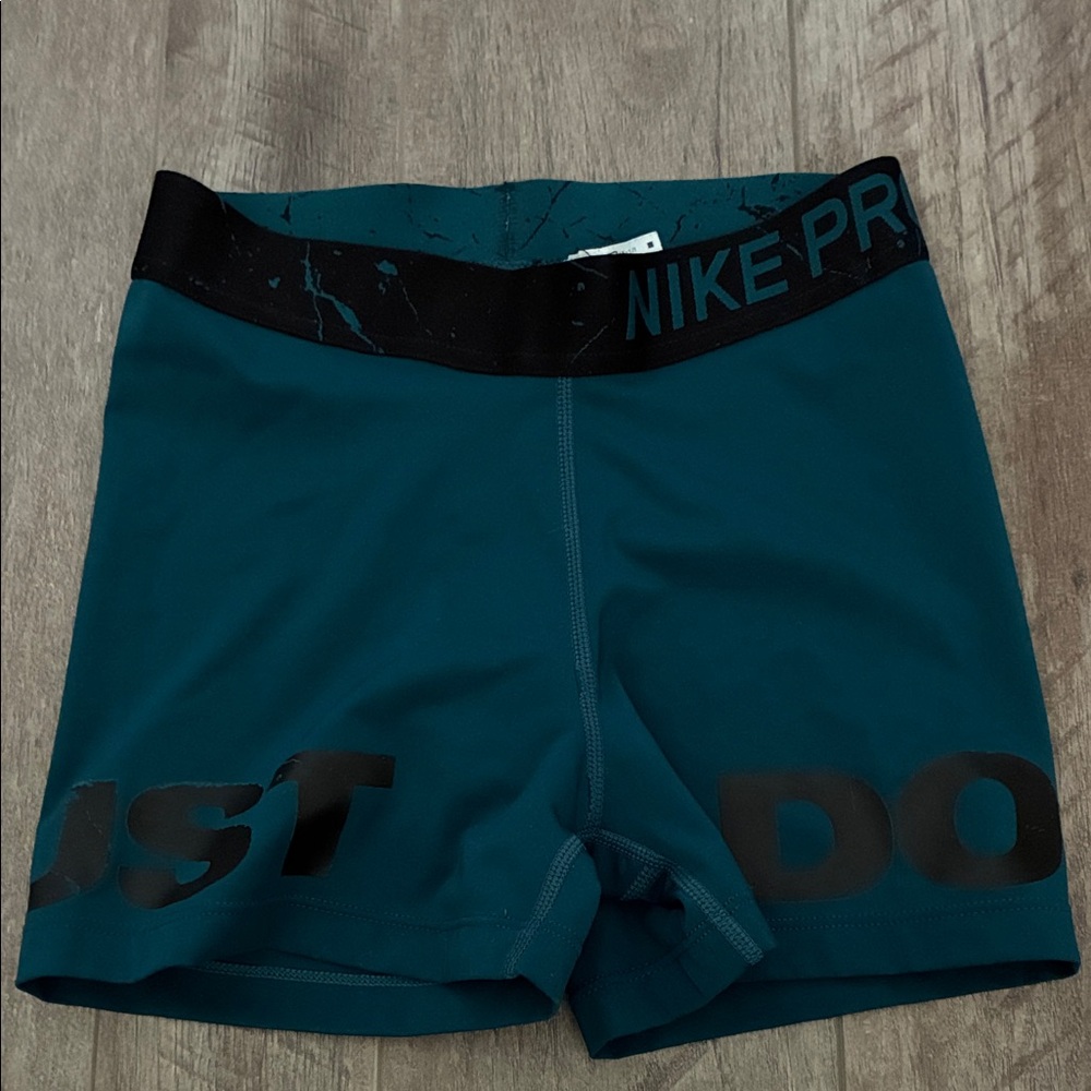 Nike Teal Performance Shorts with Black Accents